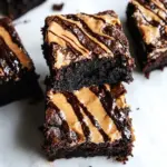 Homemade Seriously Fudgy Vegan & Grain-Free Brownies with Peanut Butter photo
