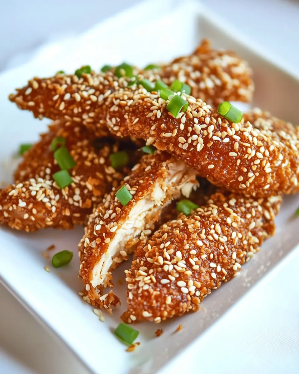 Easy Sesame Crusted Chicken food shot