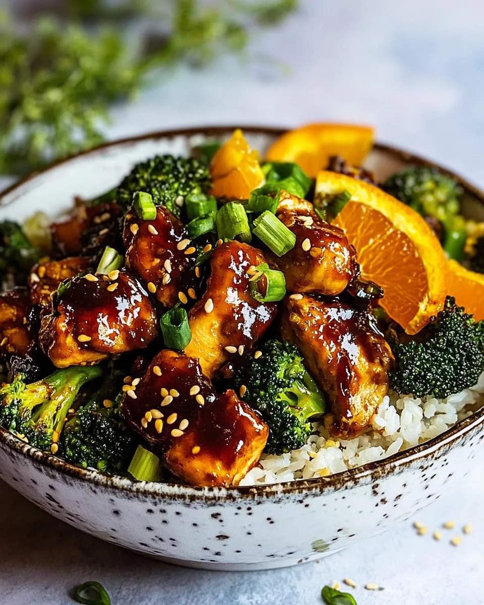 Simple Sheet Pan Chili Ginger Orange Chicken and Broccoli. recipe photo