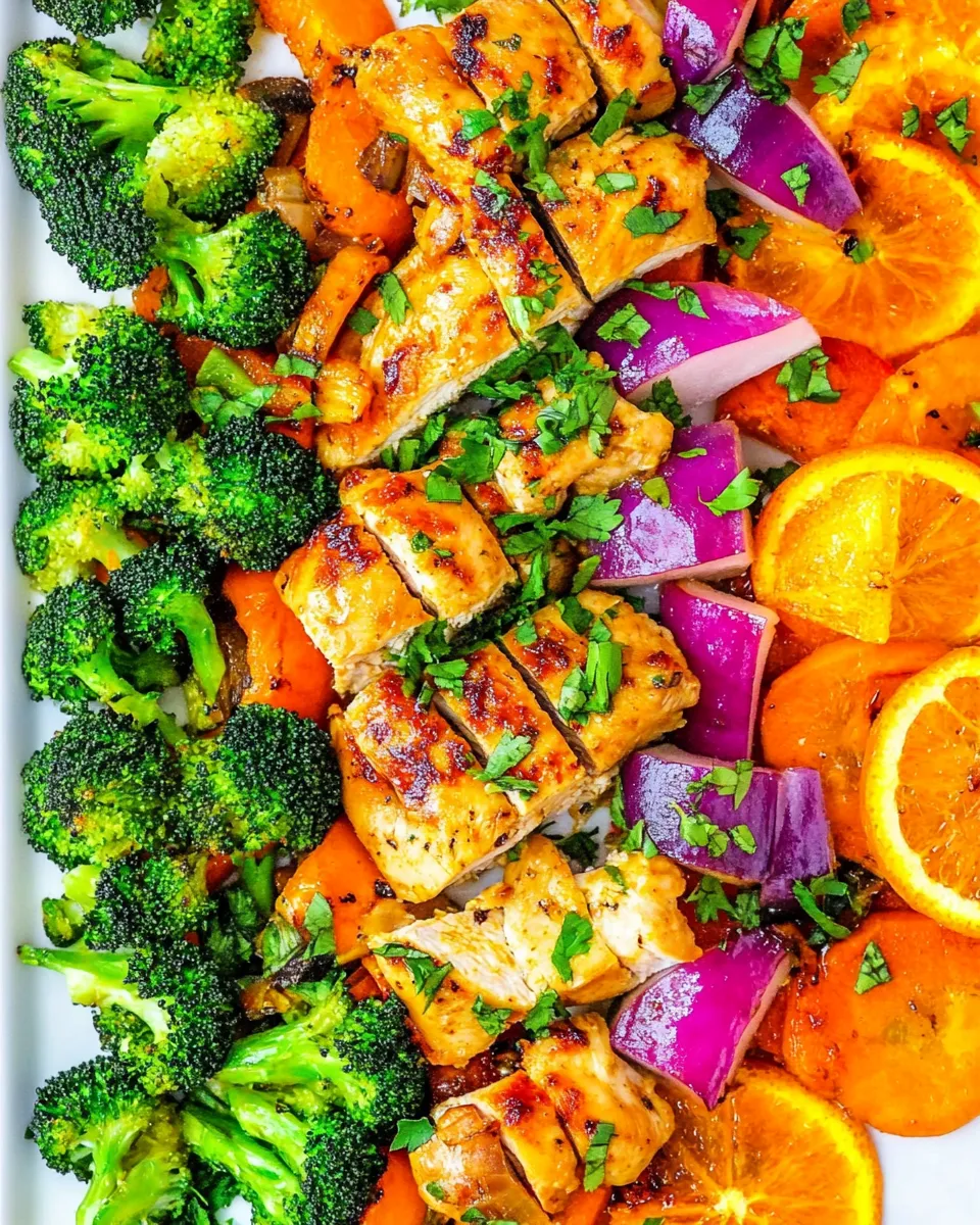 Delicious Sheet Pan Orange Ginger Chicken and Vegetables image