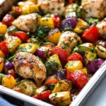 Easy Sheet Pan Roasted Garlic & Herb Chicken and Veggies photo