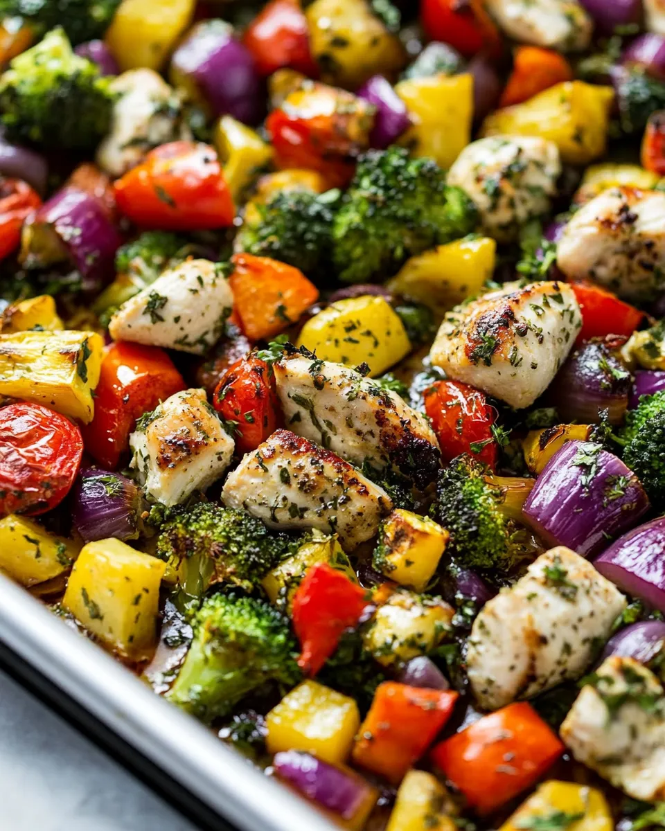 Delicious Sheet Pan Roasted Garlic & Herb Chicken and Veggies image