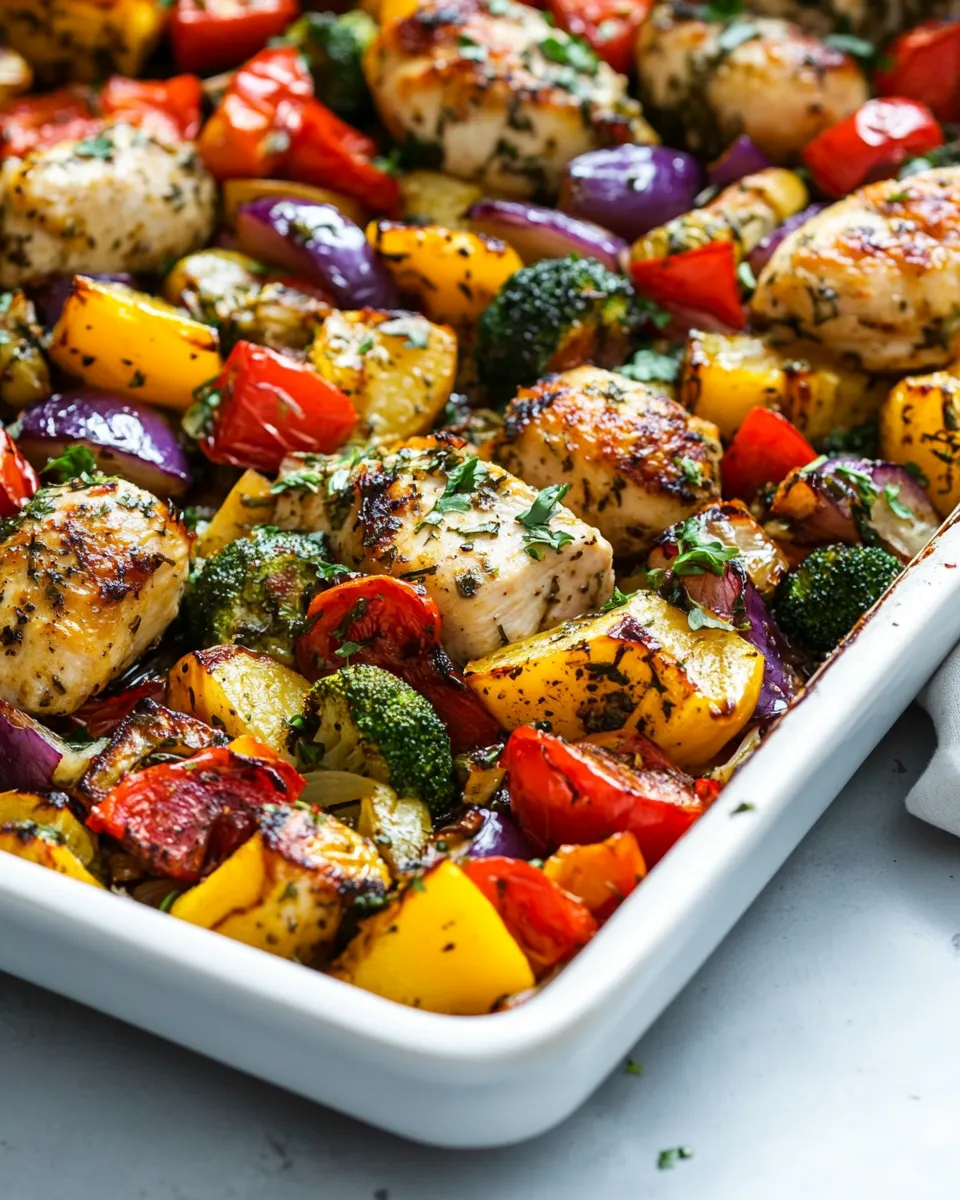 Healthy Sheet Pan Roasted Garlic & Herb Chicken and Veggies recipe photo