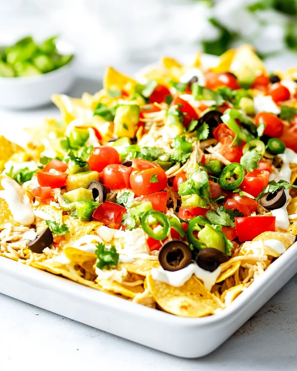 Easy Shredded Chicken Nacho Recipe shot