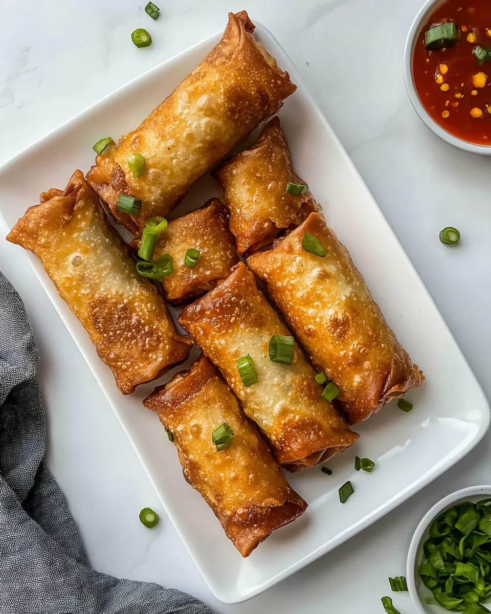 Delicious Shrimp Egg Rolls shot