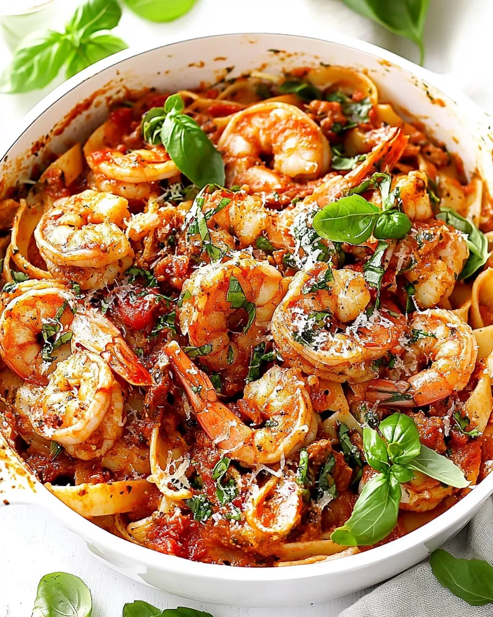 Homemade Shrimp Pasta with Red Sauce photo