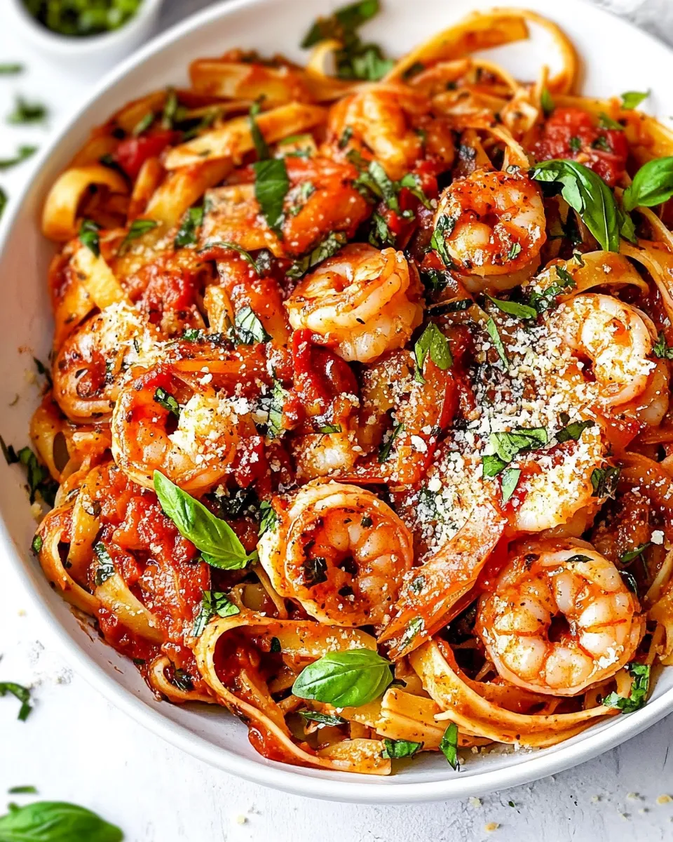 Classic Shrimp Pasta with Red Sauce image