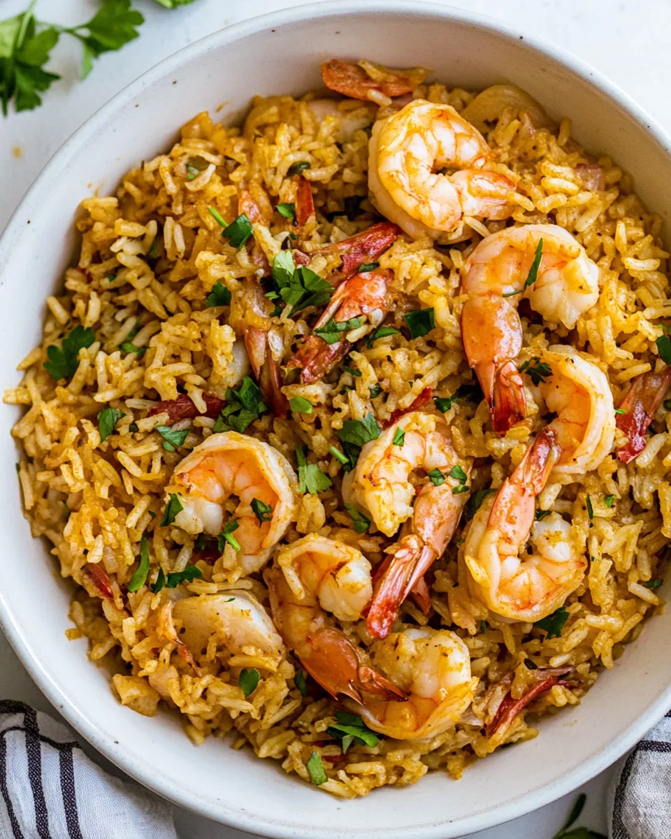 Homemade Shrimp and Rice (Arroz Con Camarones) photo