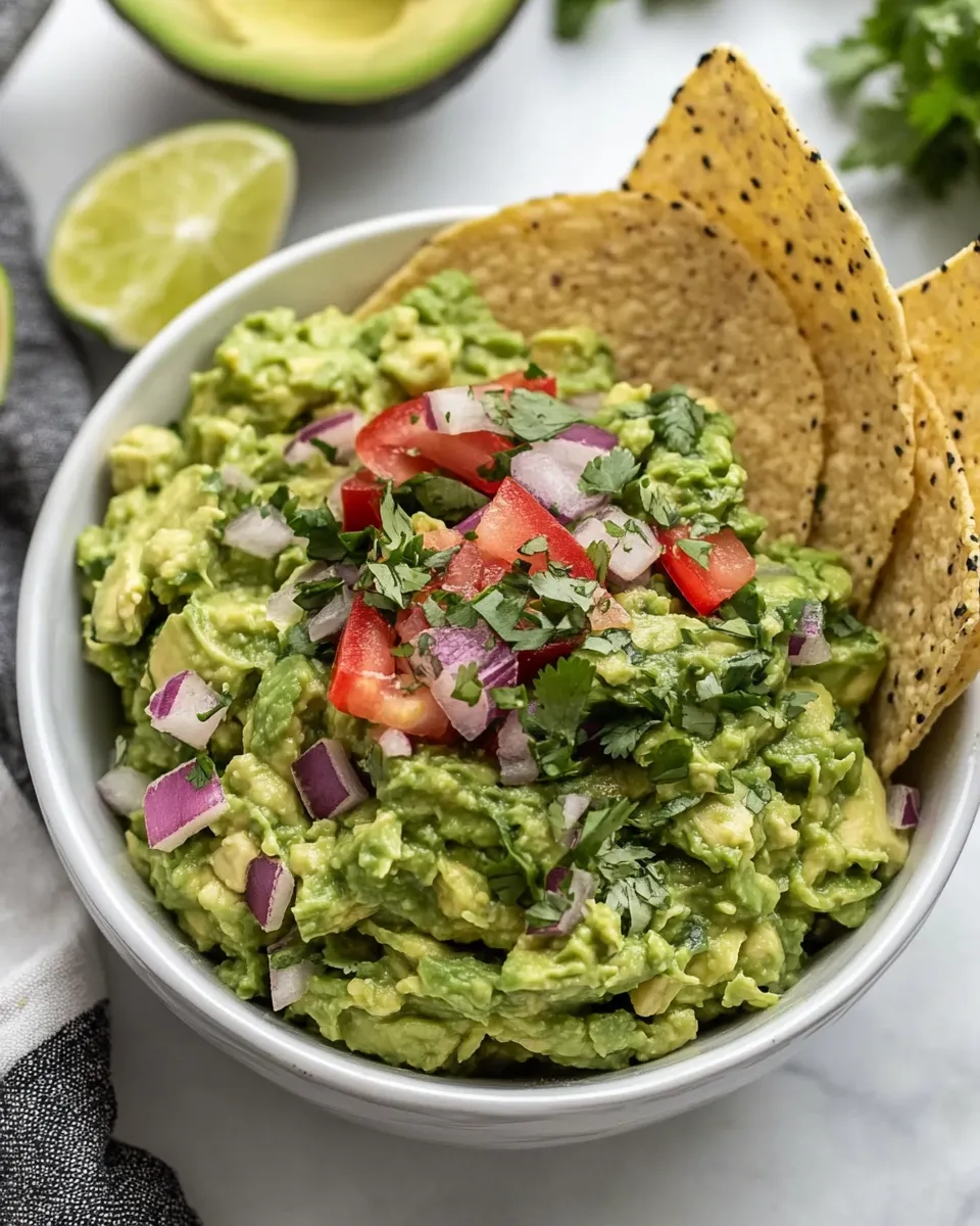 Easy Simple Healthy Guacamole Recipe shot