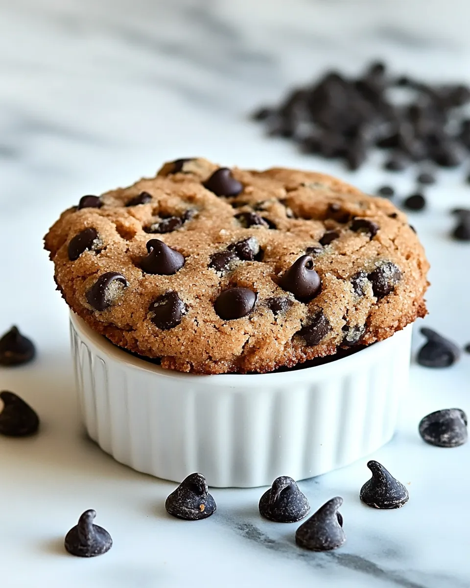 Homemade Single Serve Jumbo Chocolate Chip Cookie (Low Carb) photo
