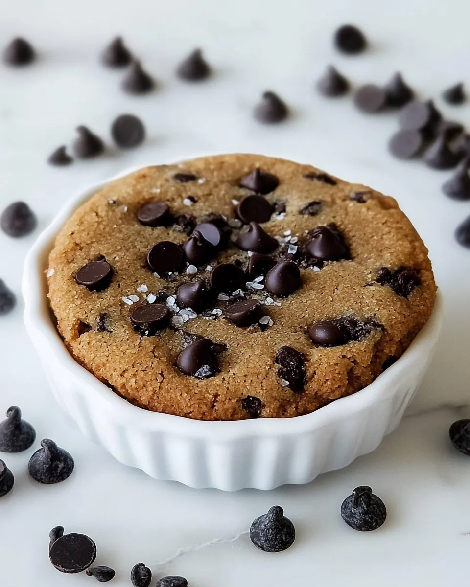 Easy Single Serve Jumbo Chocolate Chip Cookie (Low Carb) shot