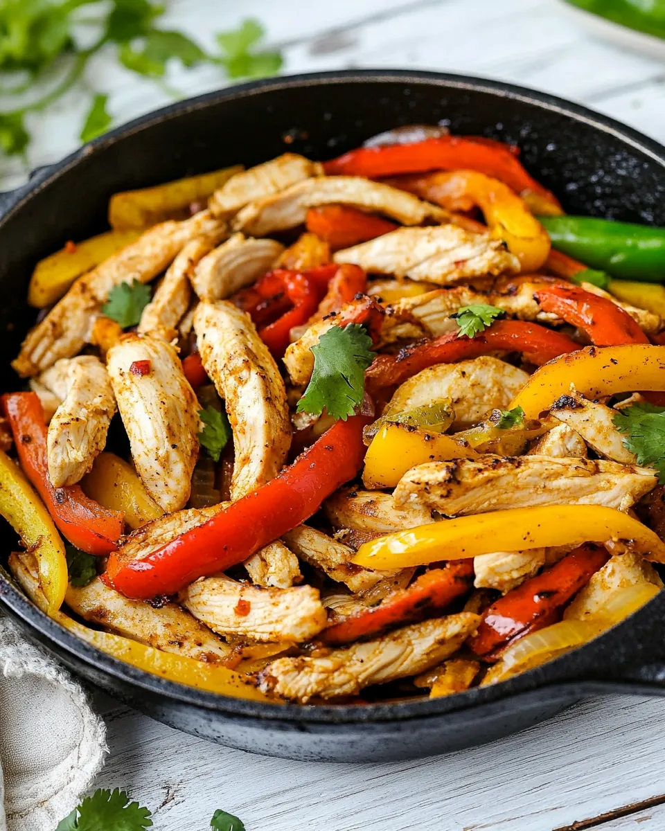 Delicious Skillet Chicken Fajitas image
