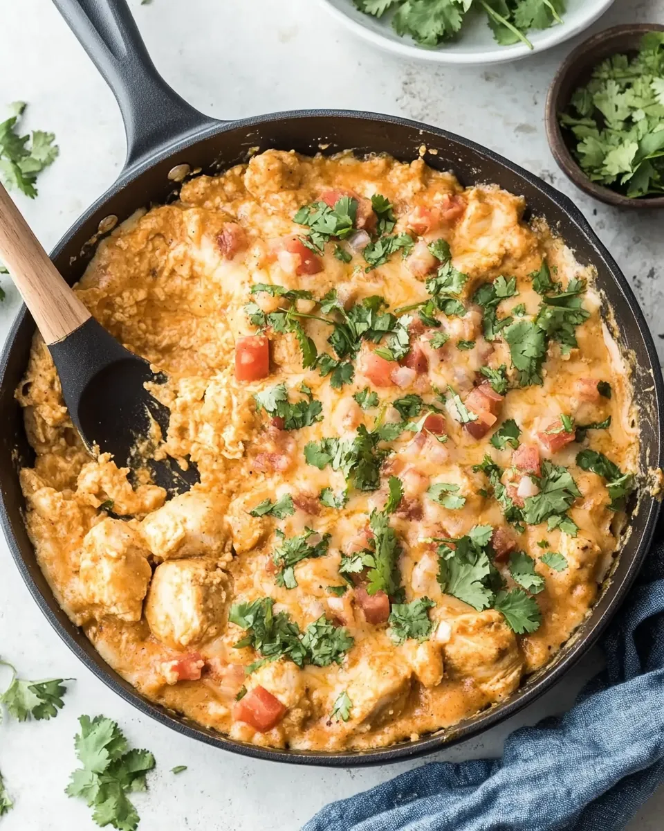 Easy Skillet Chicken con Queso Recipe shot