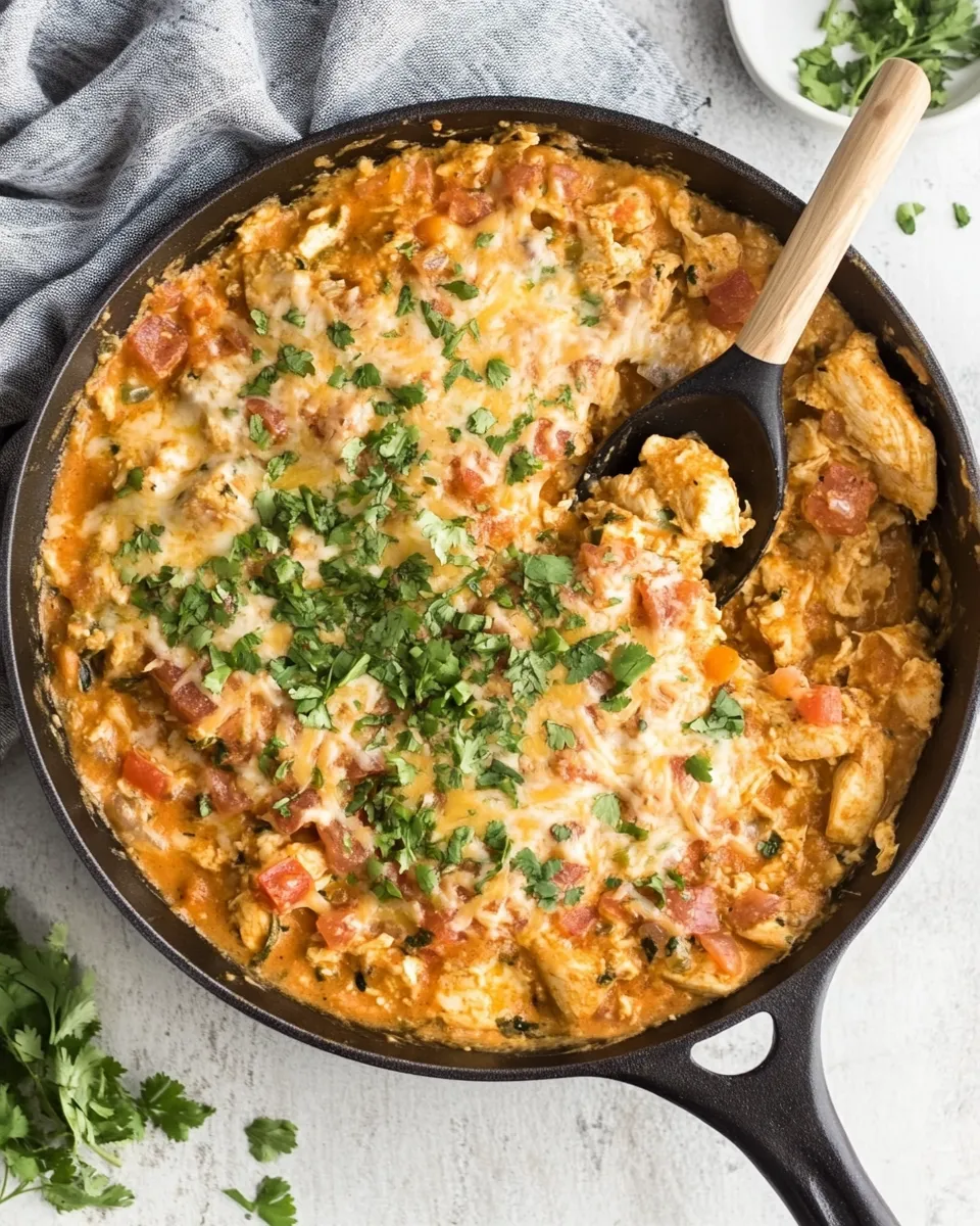 Delicious Skillet Chicken con Queso Recipe dish photo