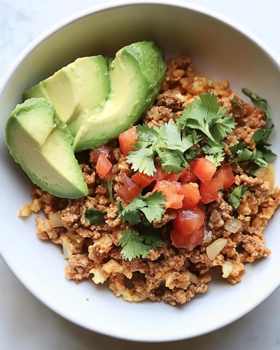 Classic Skillet Ground Turkey Taco Cauliflower Rice image