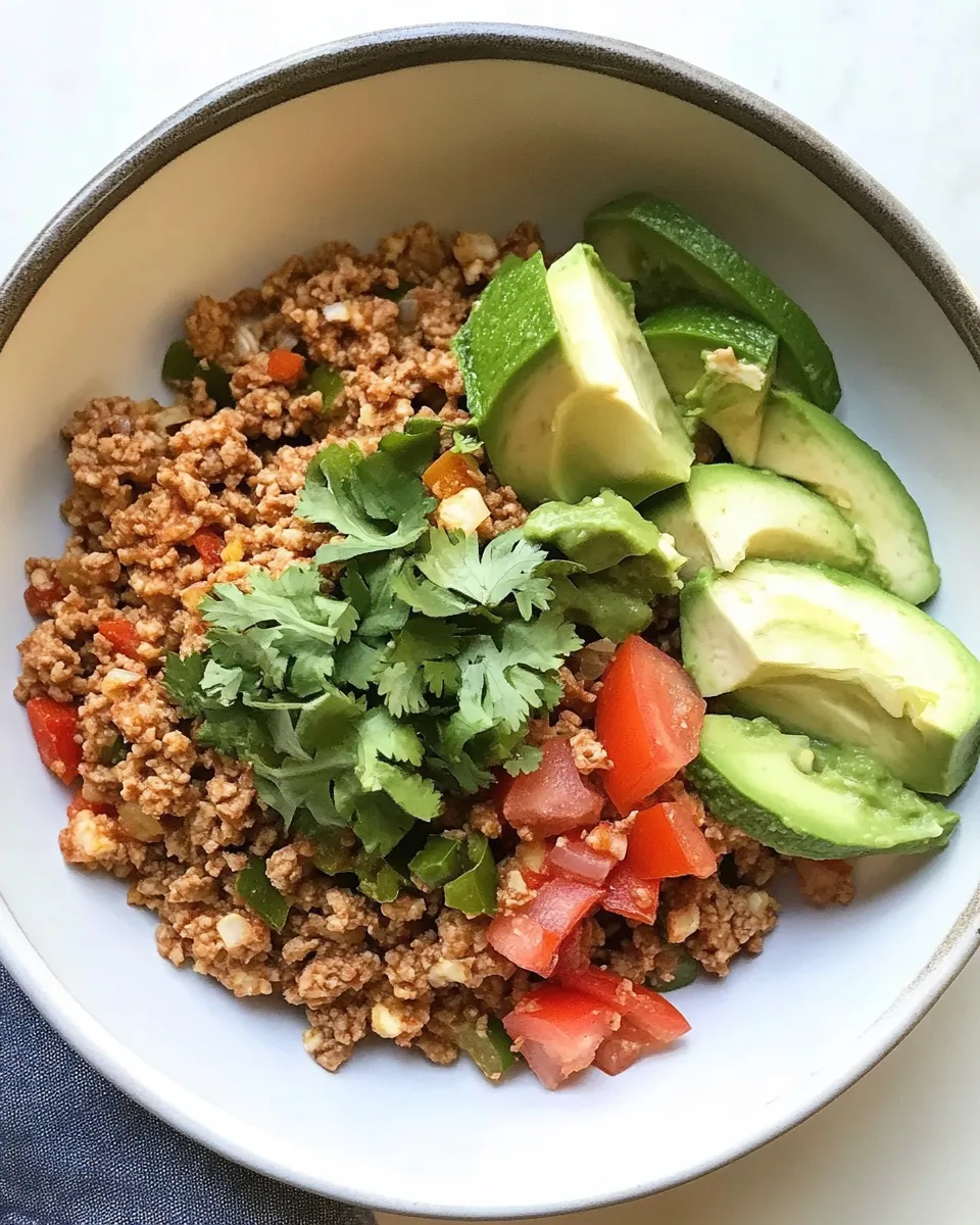 Delicious Skillet Ground Turkey Taco Cauliflower Rice dish photo