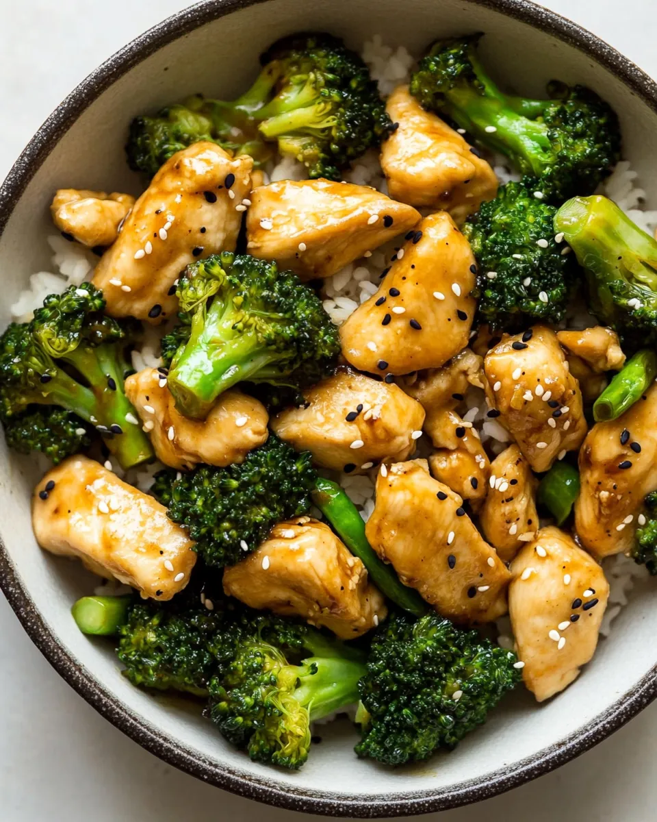Quick Skillet Sesame Chicken & Broccoli shot