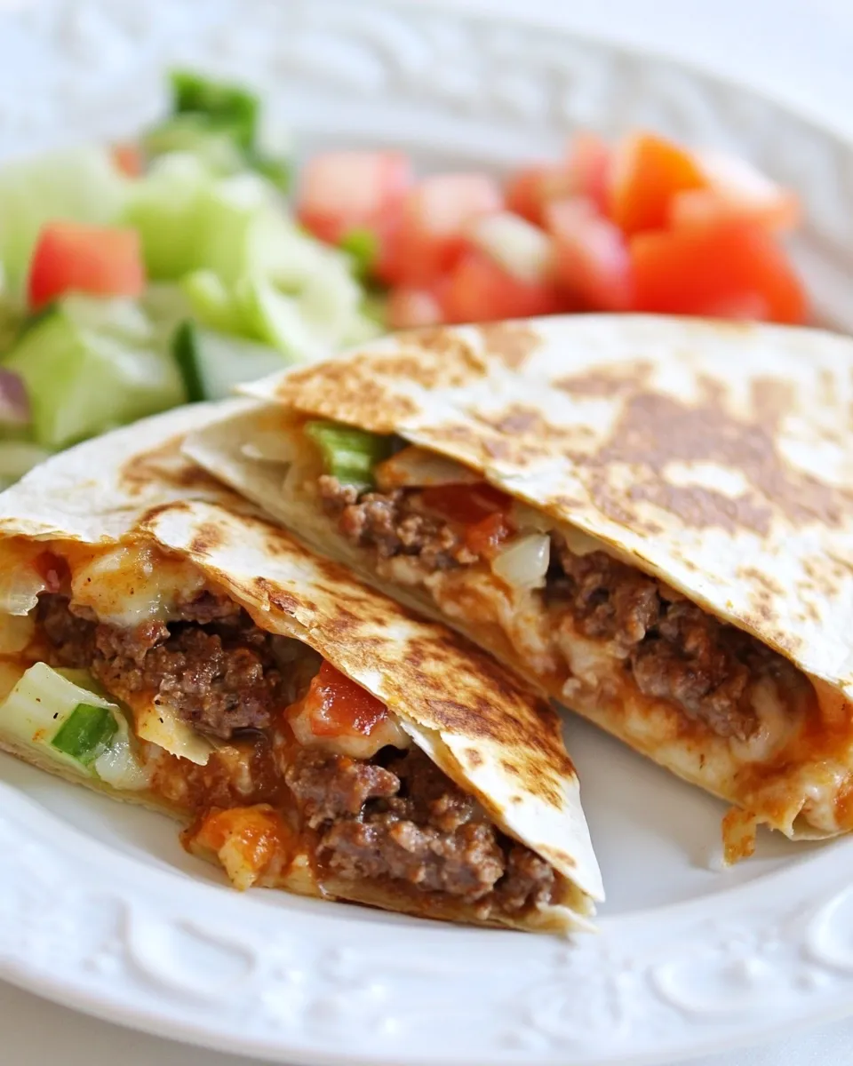 Easy Skinny Buffalo Burger Quesadilla image