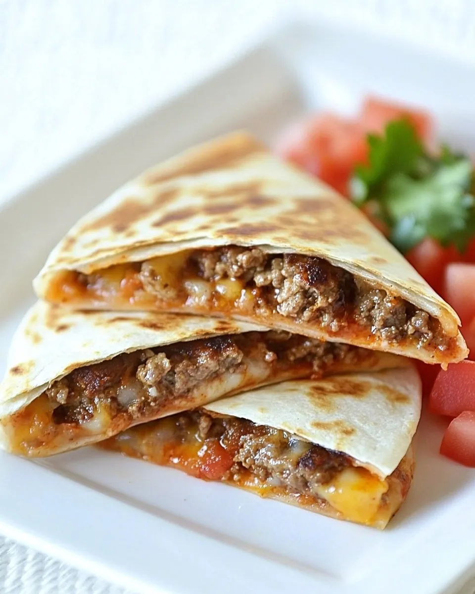 Delicious Skinny Buffalo Burger Quesadilla recipe photo