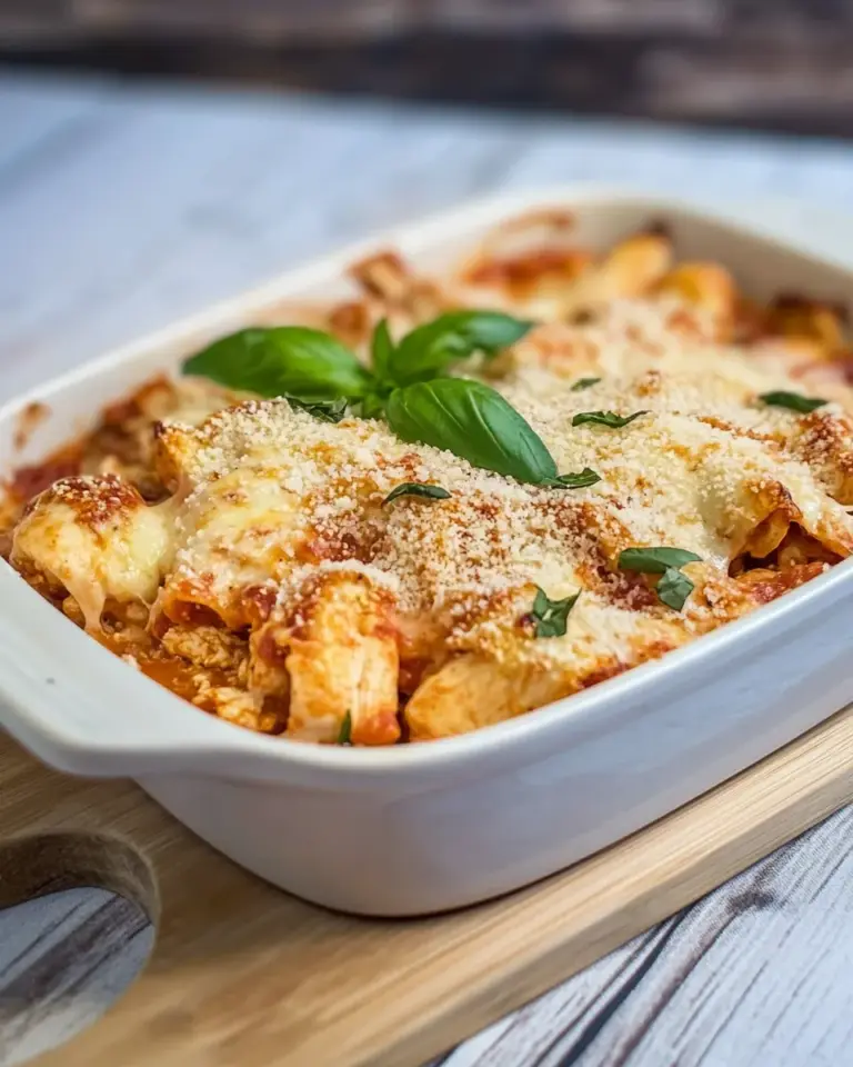 Homemade Skinny Chicken Parmesan Casserole photo