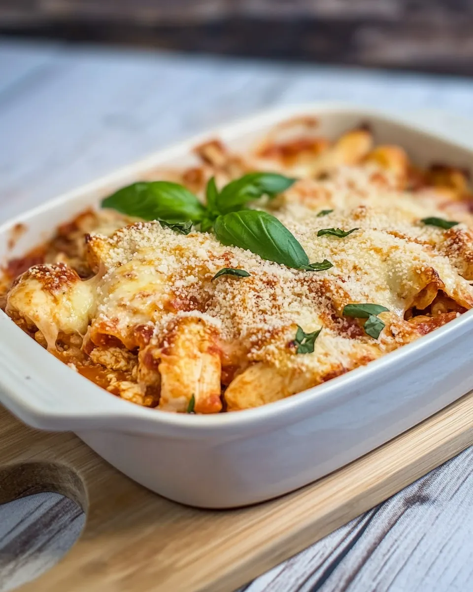 Homemade Skinny Chicken Parmesan Casserole photo