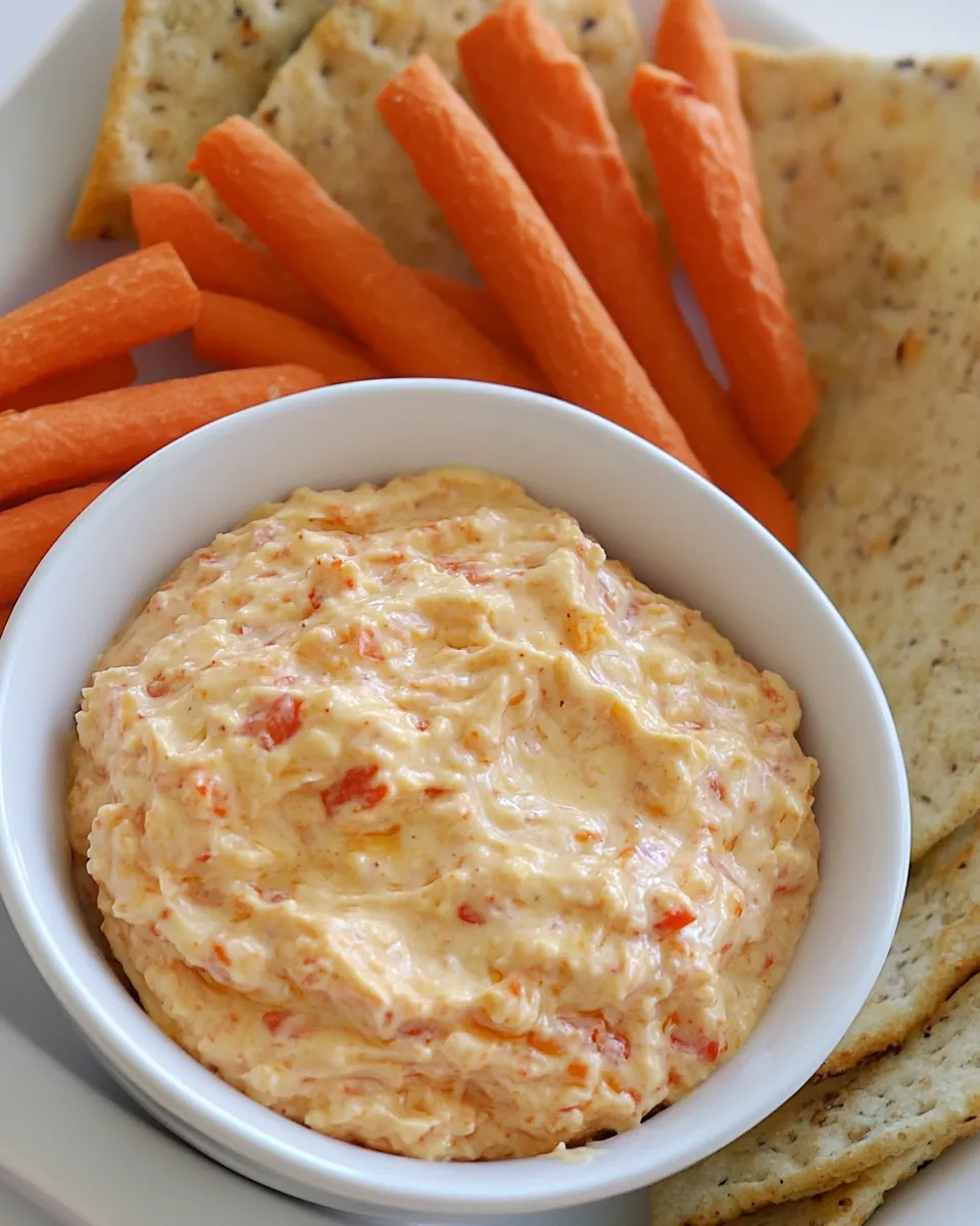 Delicious Skinny Pimento Cheese Spread image