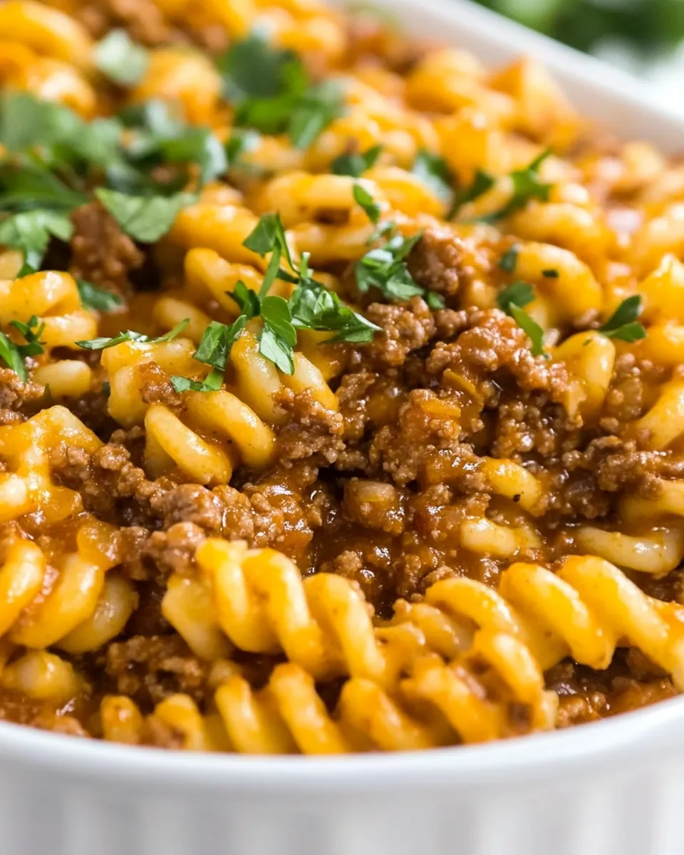 Delicious Sloppy Joe Casserole Recipe food shot