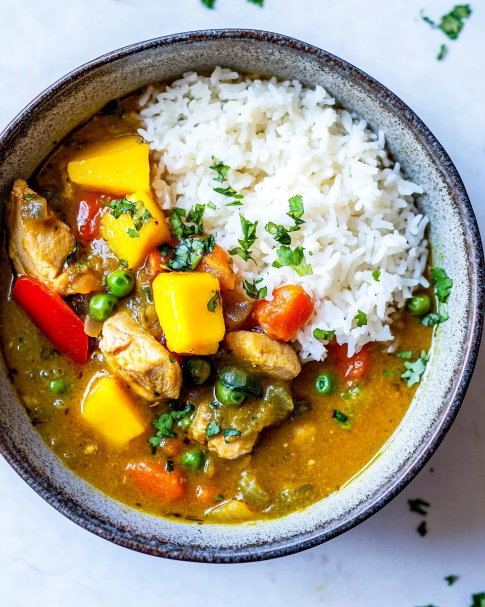 Quick Slow-Cooker Mango-Chicken Curry food shot