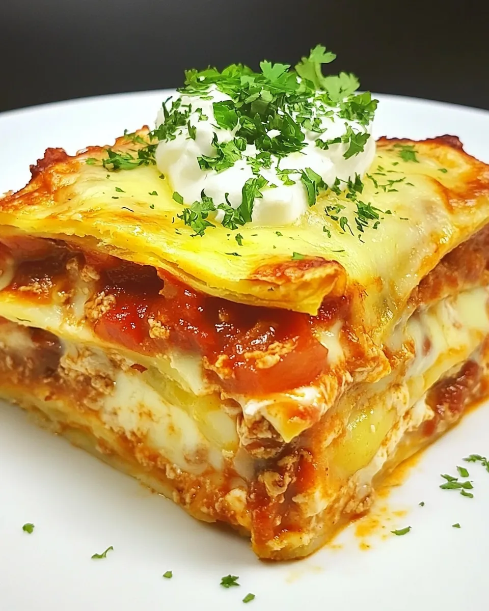 Easy Slow Cooker Chicken Enchilada Pie food shot