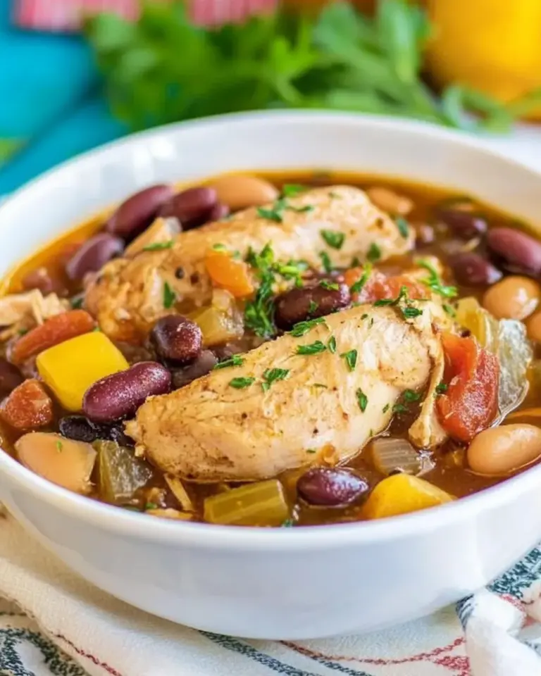 Homemade Slow Cooker Chicken and Bean Stew recipe photo