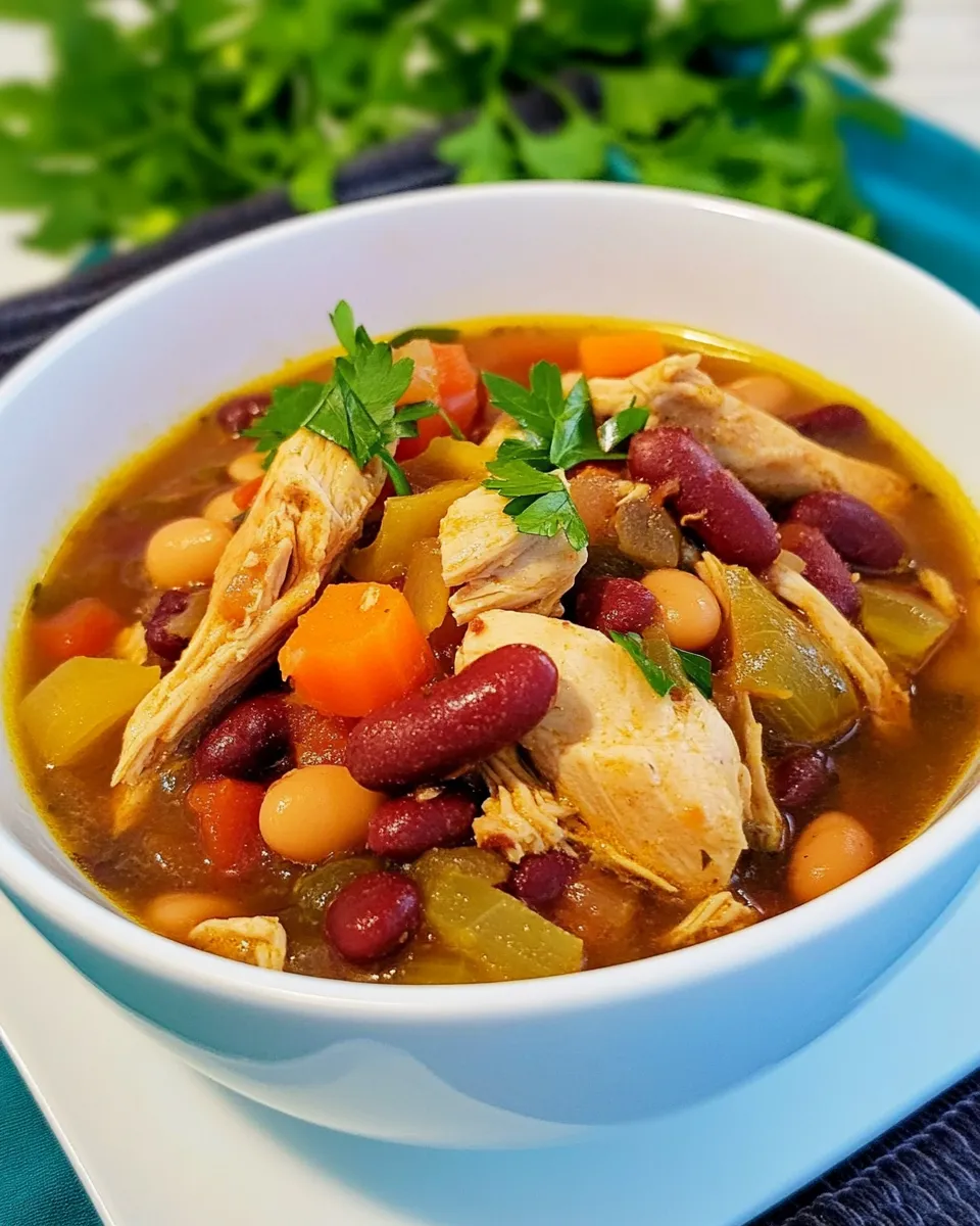 Classic Slow Cooker Chicken and Bean Stew dish photo