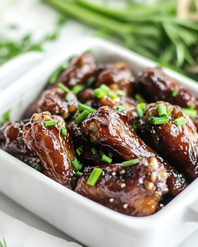Homemade Slow Cooker Honey Garlic Glazed Wings photo