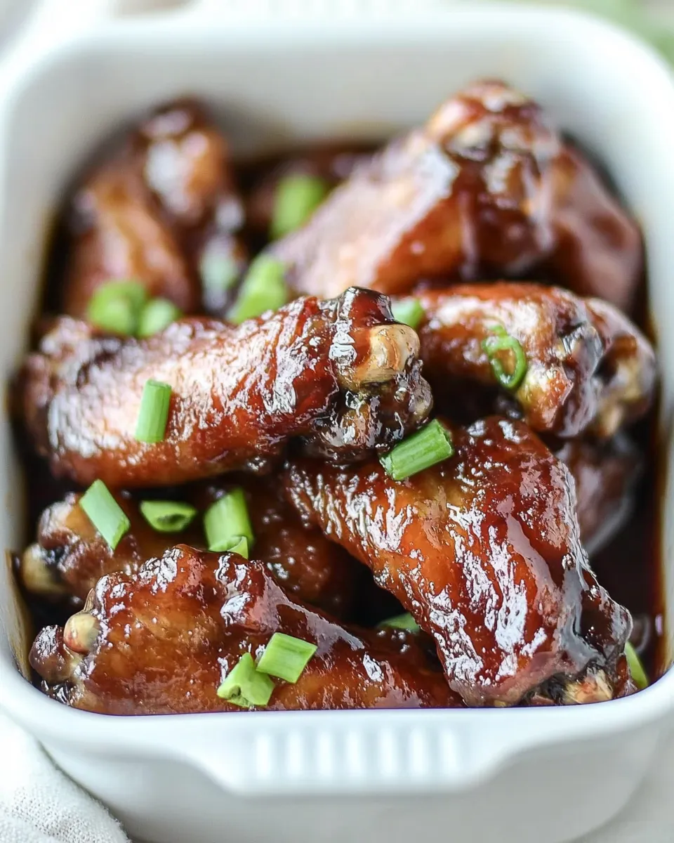 Easy Slow Cooker Honey Garlic Glazed Wings picture
