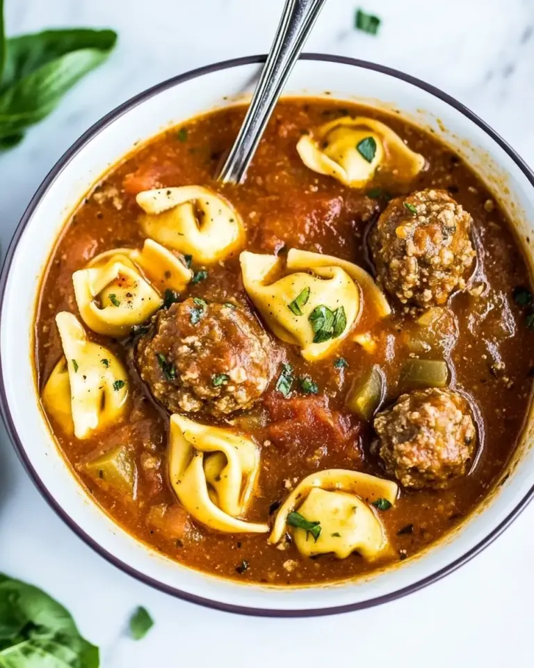 Homemade Slow Cooker Meatball and Tortellini Soup recipe photo