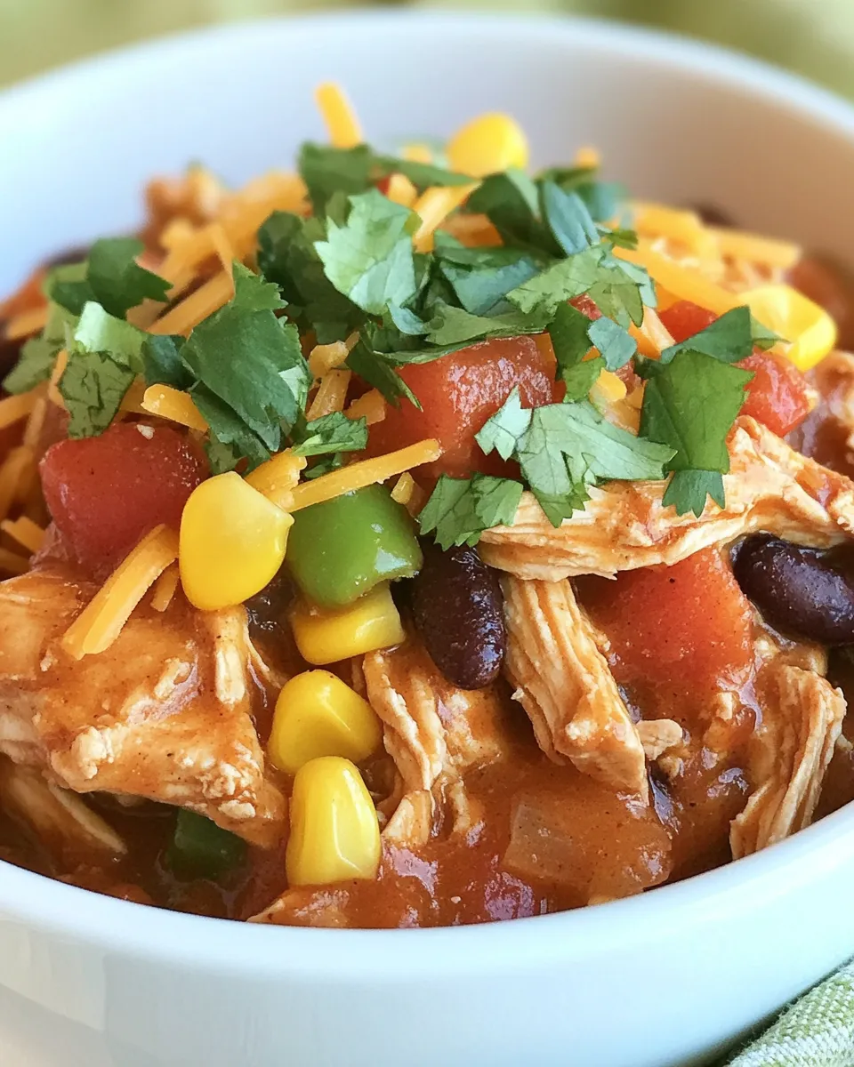 Easy Slow Cooker Tex-Mex Chicken food shot