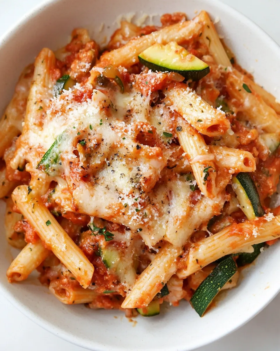 Delicious Slow Cooker Zucchini Ziti image