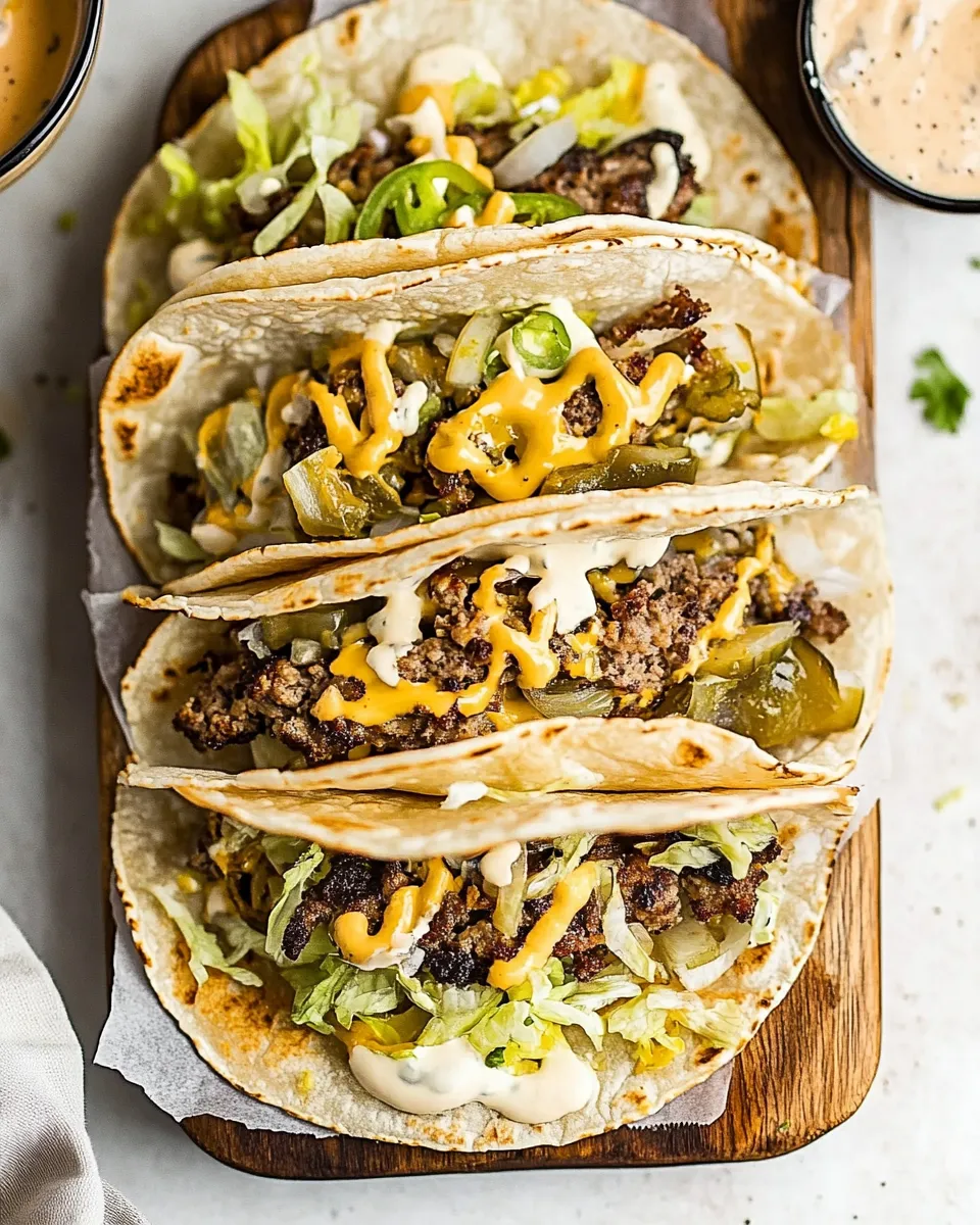Best Smash Burger Tacos (Big Mac Tacos) shot