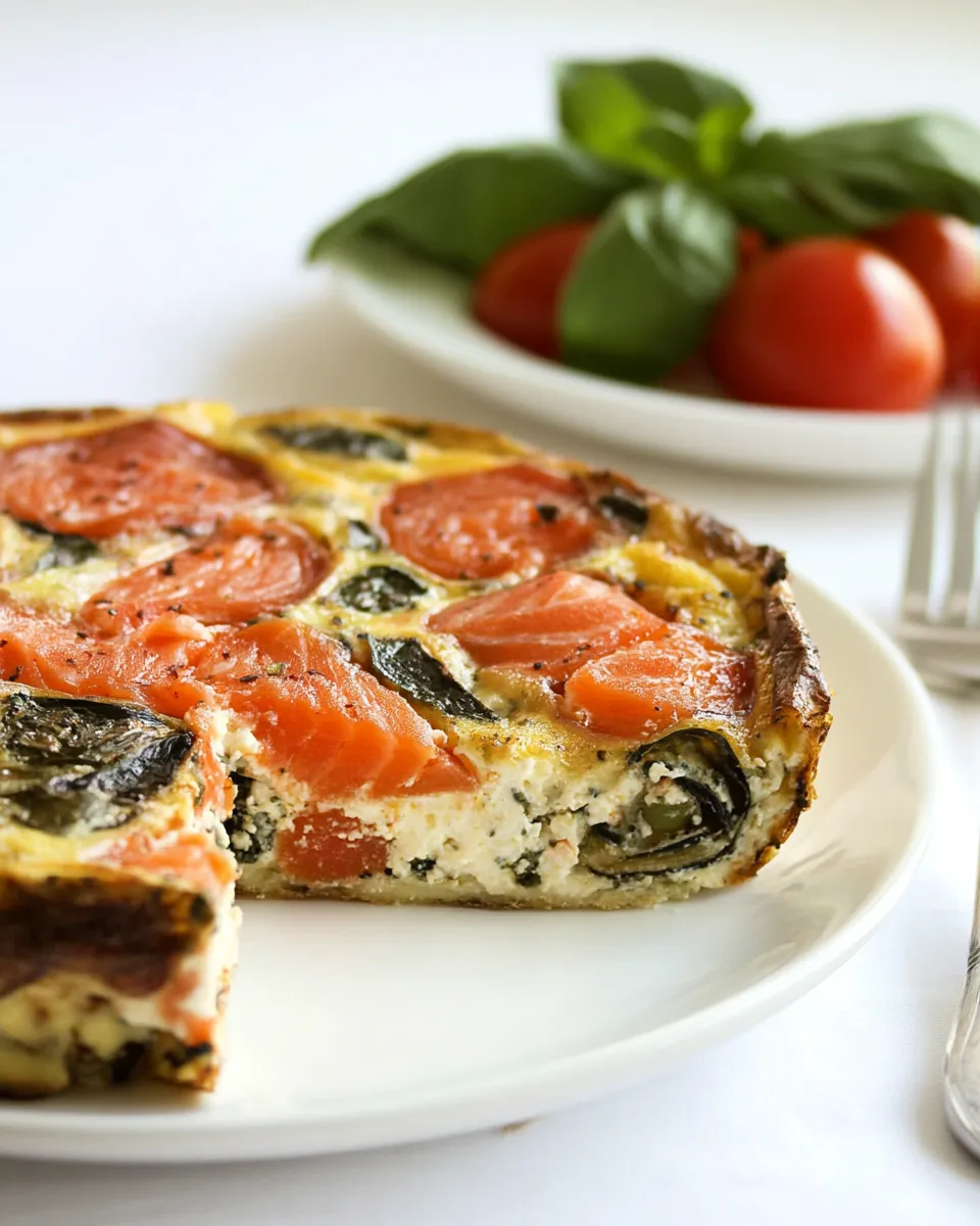 Homemade Smoked Salmon Frittata recipe image