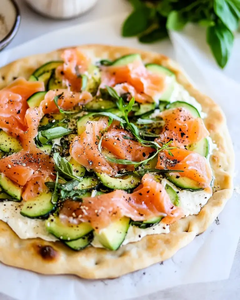 Homemade Smoked Salmon and Avocado Pizza recipe photo