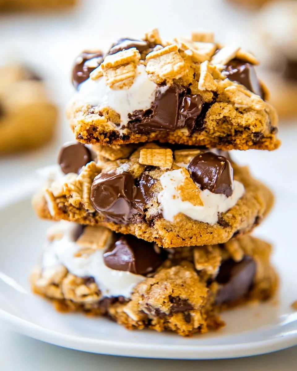 Homemade Soft and Chewy Smores Cookies photo