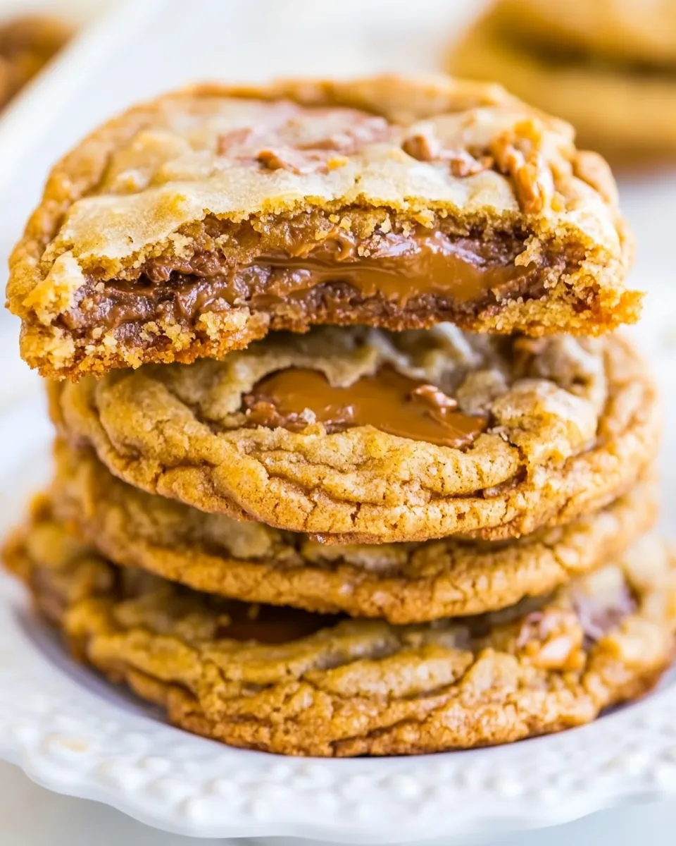 Easy Soft and Chewy Toffee and Milk Chocolate Peanut Butter Cookies recipe photo
