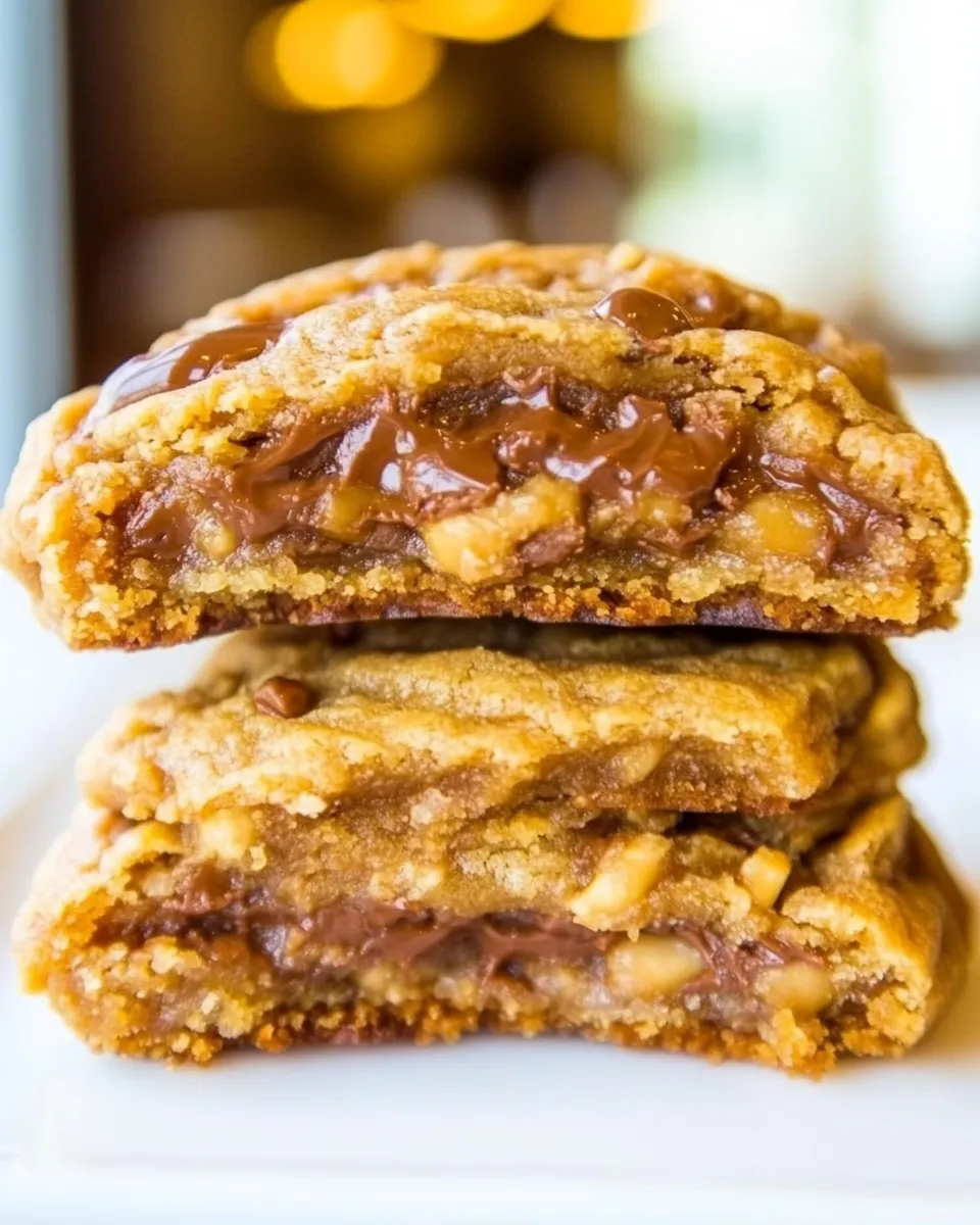 Delicious Soft and Chewy Toffee and Milk Chocolate Peanut Butter Cookies shot