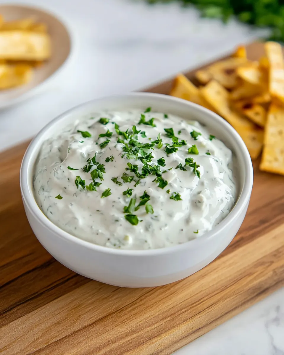 Delicious Sour Cream Dip shot