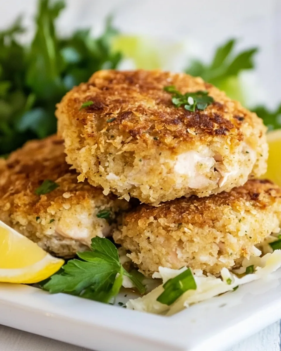 Delicious Southern Salmon Patties plate image