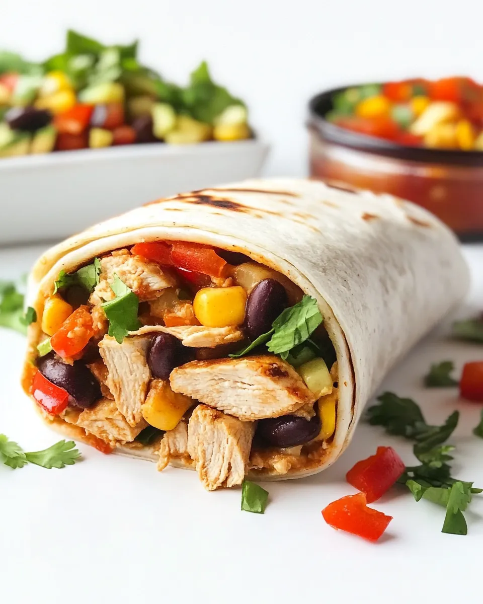 Delicious Southwest Chicken Hummus Wrap recipe photo