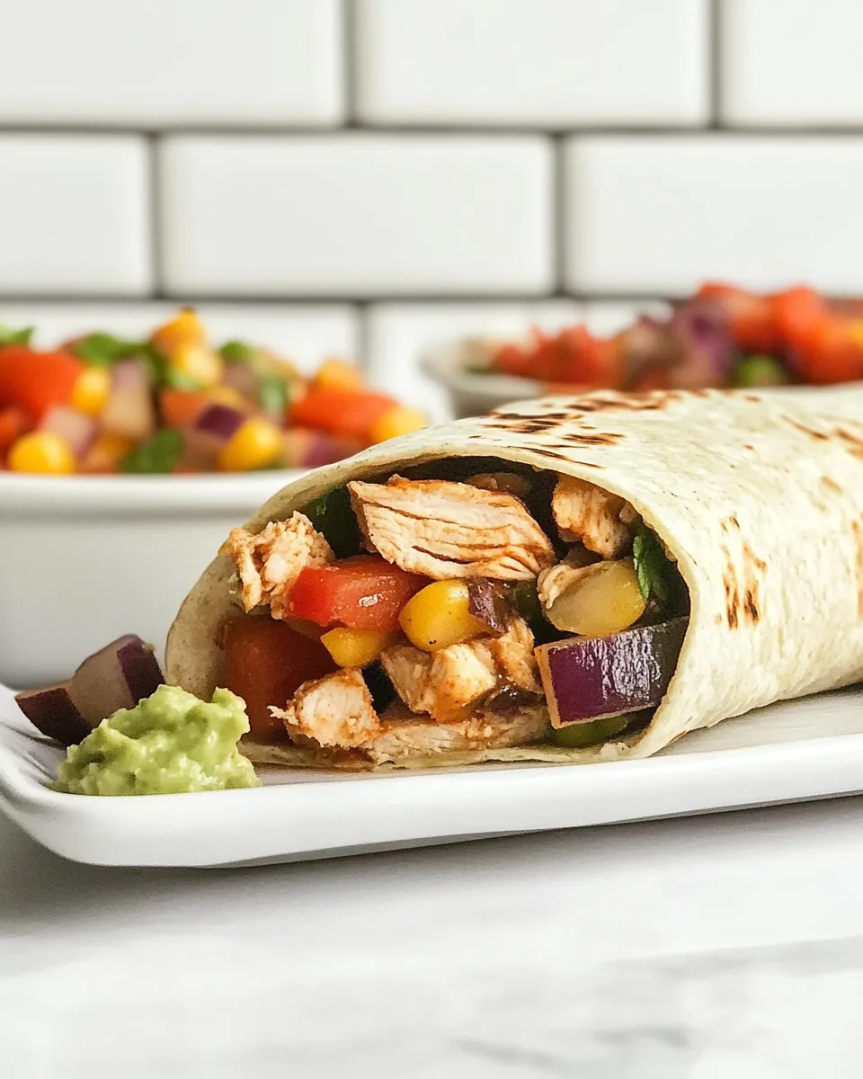Savory Southwest Chicken Hummus Wrap dish photo