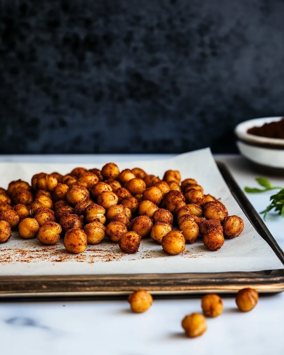Savory Southwest Spiced Crunchy Chickpeas food shot
