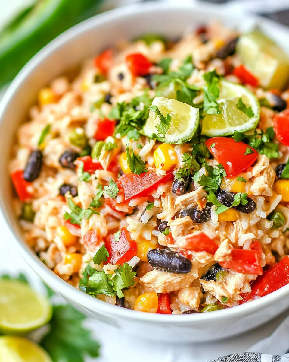 Delicious Southwestern Chicken And Rice plate image