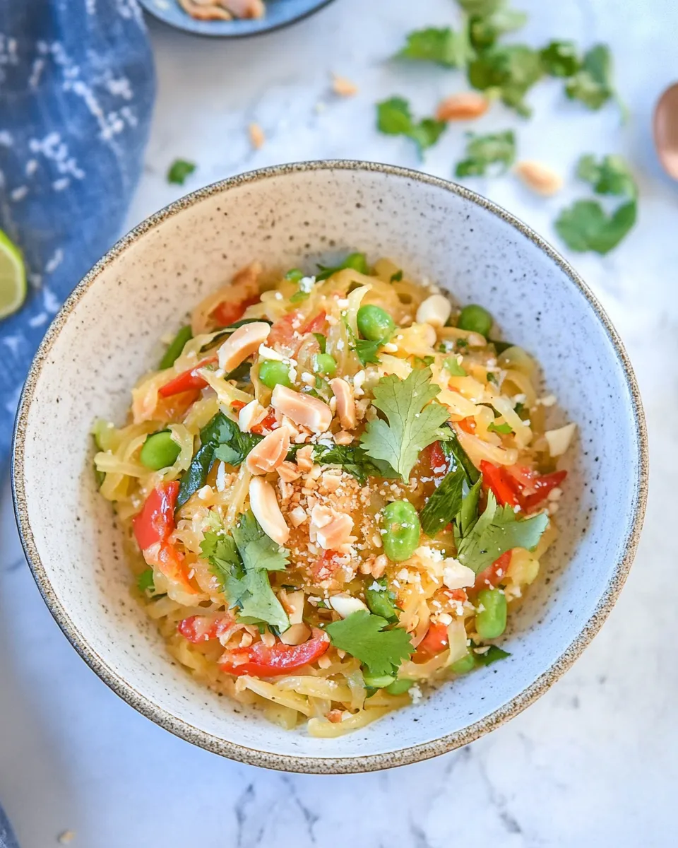 Delicious Spaghetti Squash Pad Thai shot