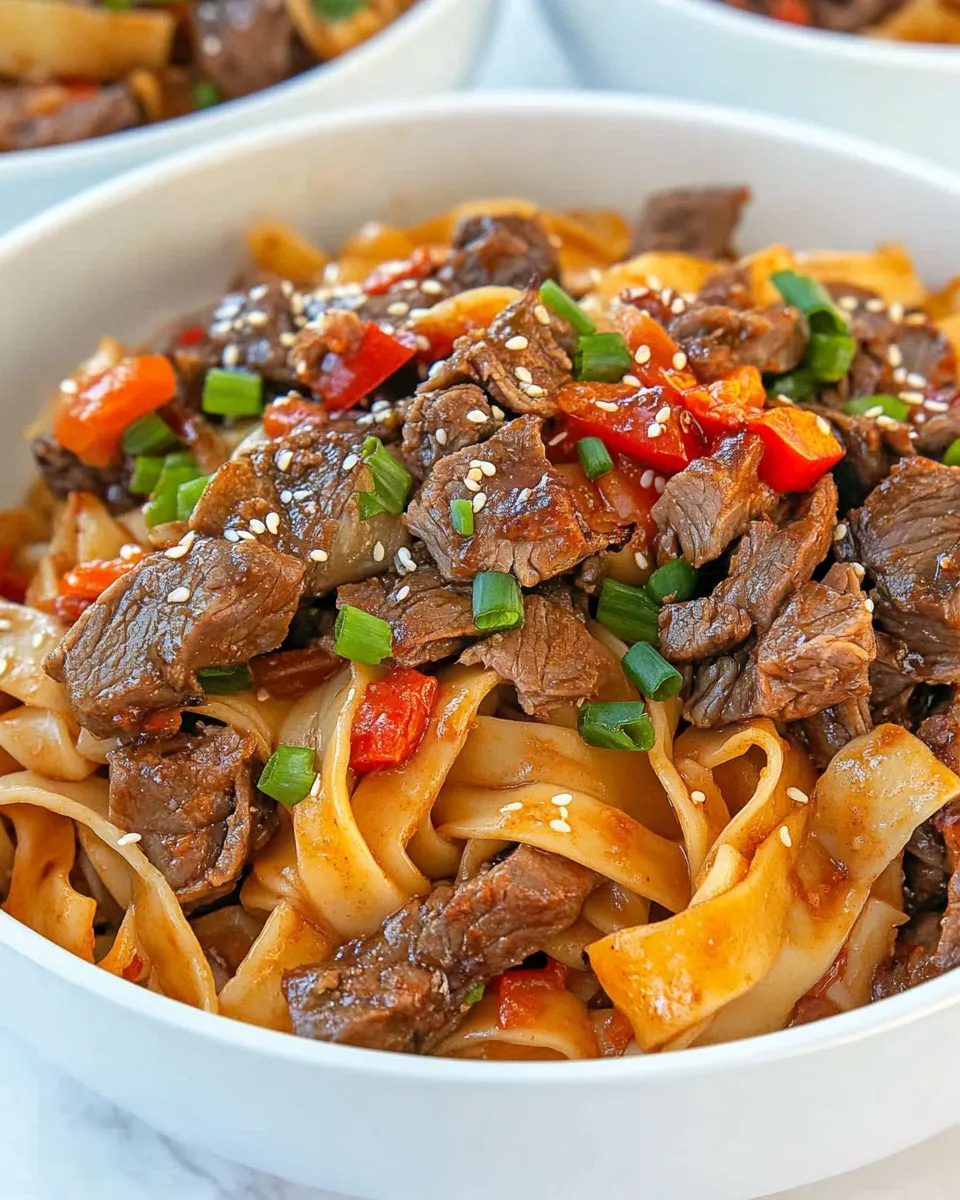 Homemade Spicy Beef Noodles photo